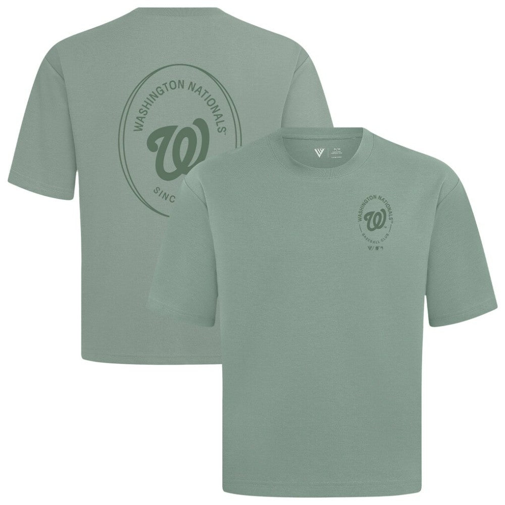 Washington Nationals Levelwear Register Oversized Luxe Signature Knit T-Shirt Green