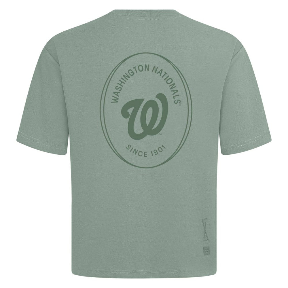 Washington Nationals Levelwear Register Oversized Luxe Signature Knit T-Shirt Green