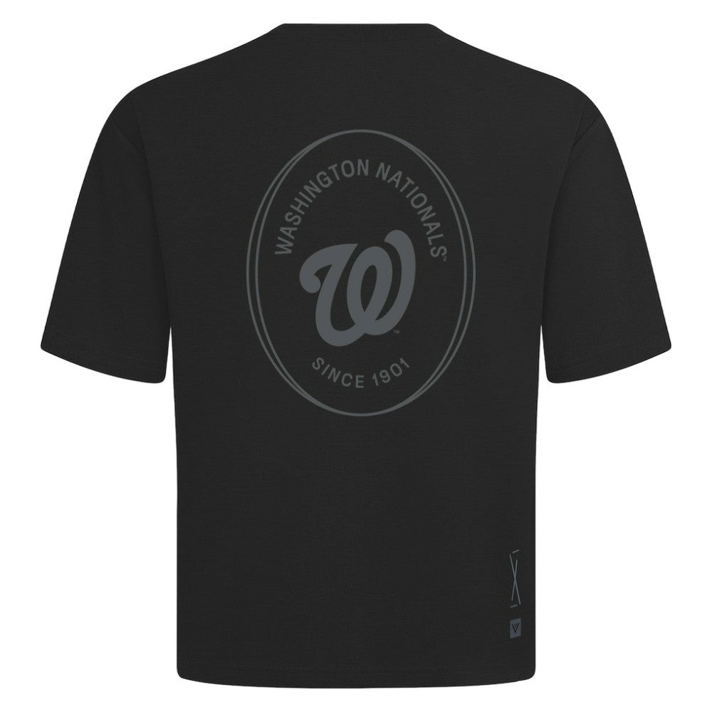 Washington Nationals Levelwear Register Oversized Luxe Signature Knit T-Shirt Black