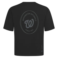 Washington Nationals Levelwear Register Oversized Luxe Signature Knit T-Shirt Black