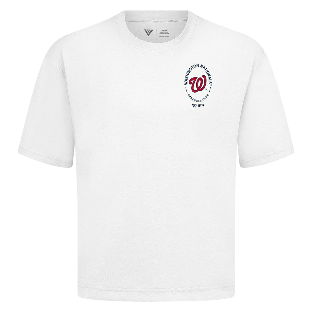 Washington Nationals Levelwear Register Oversized Luxe Signature Knit T-Shirt White
