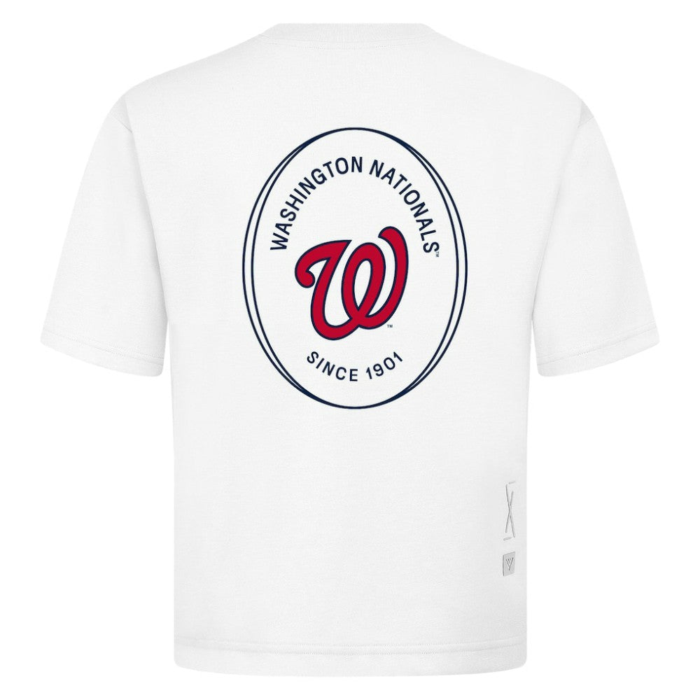 Washington Nationals Levelwear Register Oversized Luxe Signature Knit T-Shirt White