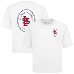St. Louis Cardinals Levelwear Register Oversized Luxe Signature Knit T-Shirt White
