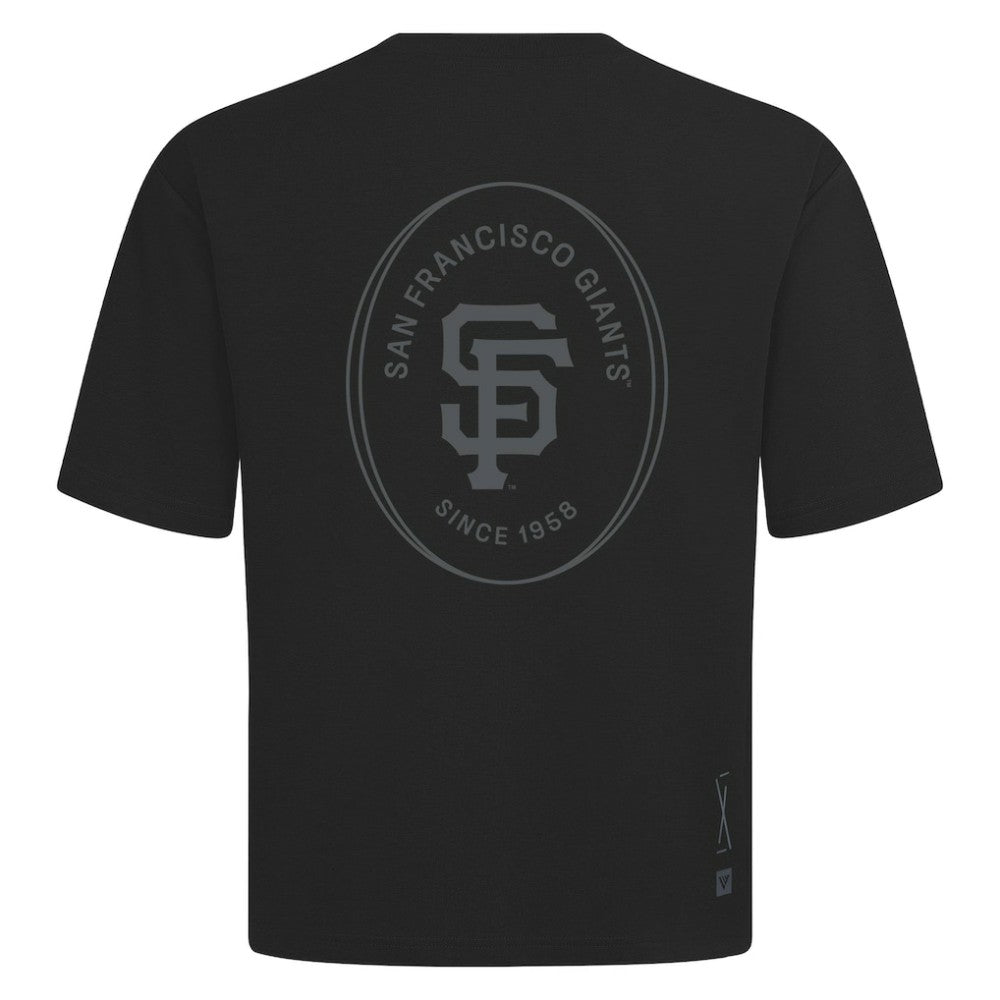 San Francisco Giants Levelwear Register Oversized Luxe Signature Knit T-Shirt Black