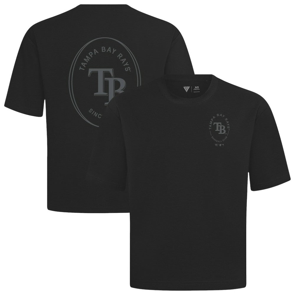 Tampa Bay Rays Levelwear Register Oversized Luxe Signature Knit T-Shirt Black