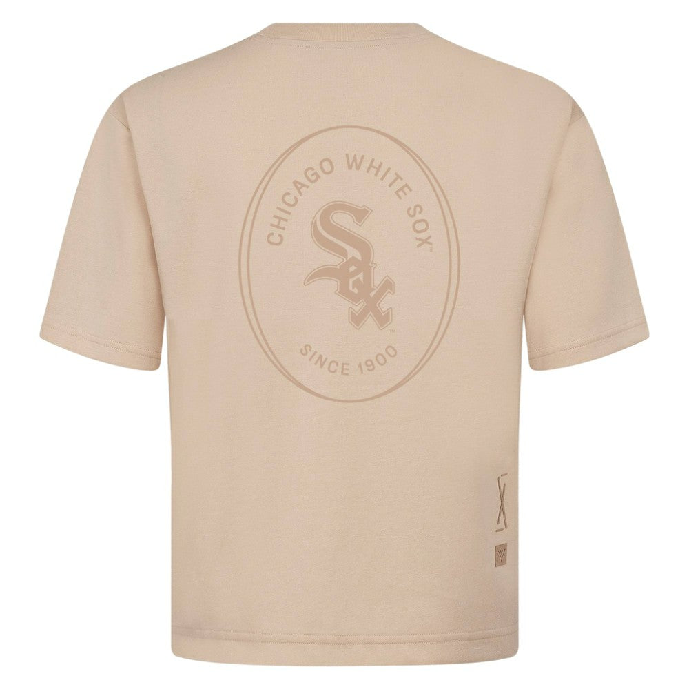 Chicago White Sox Levelwear Register Oversized Luxe Signature Knit T-Shirt Khaki