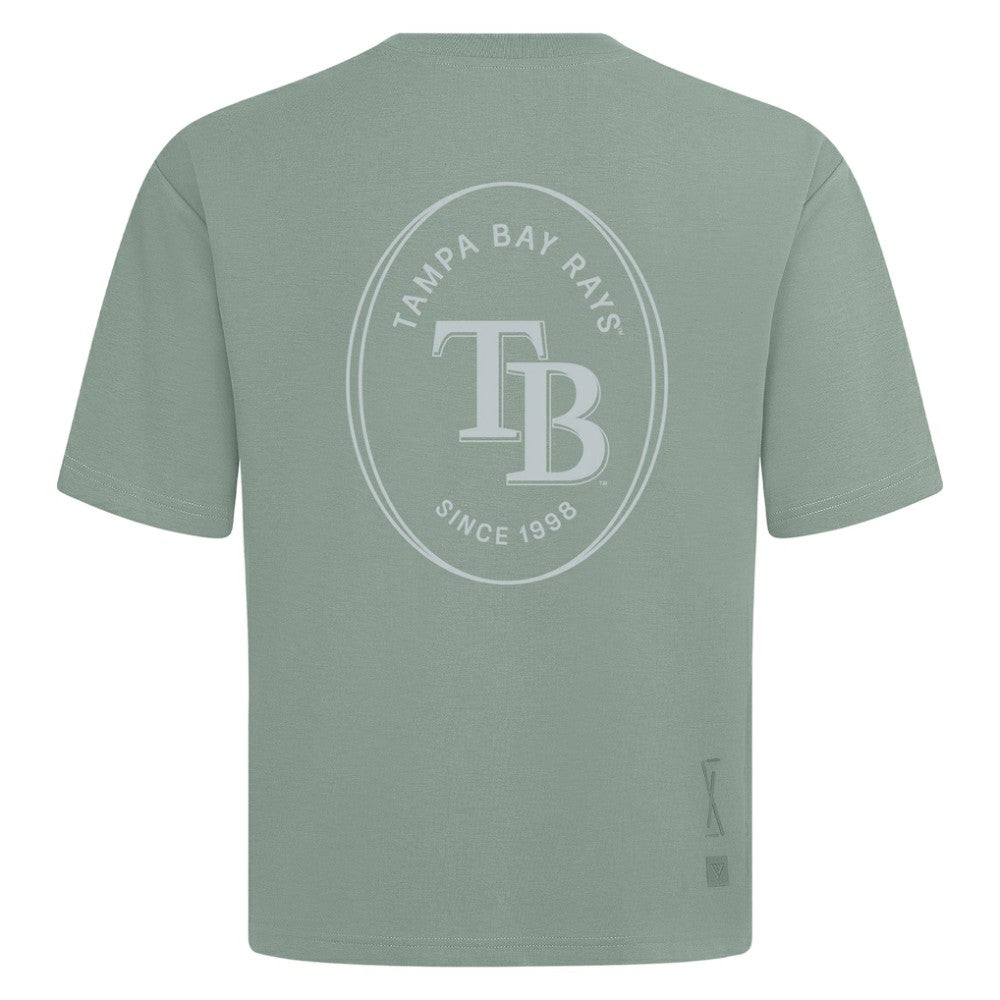 Tampa Bay Rays Levelwear Register Oversized Luxe Signature Knit T-Shirt Green