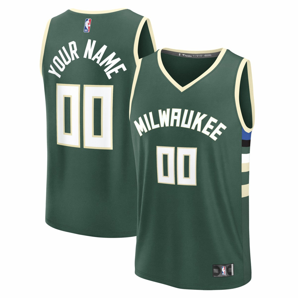 Milwaukee Bucks Fast Break Custom Jersey - Icon Edition - Green shop