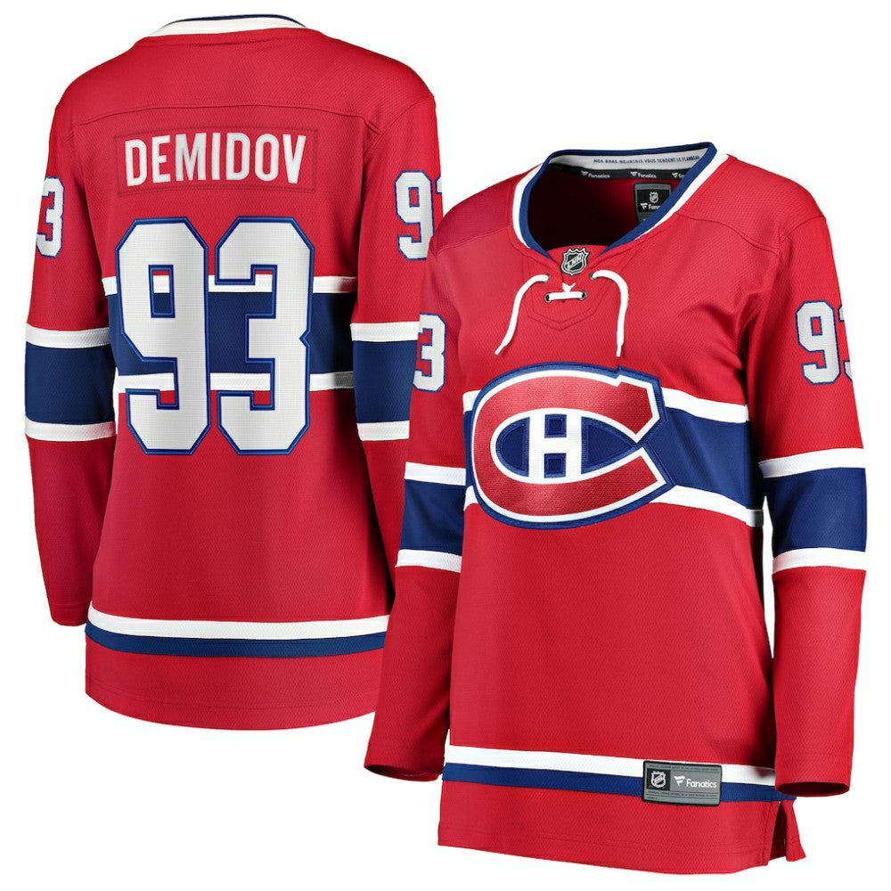 Ivan Demidov Montreal Canadiens Fanatics Women's Home Breakaway Player Jersey - Red Jerseys