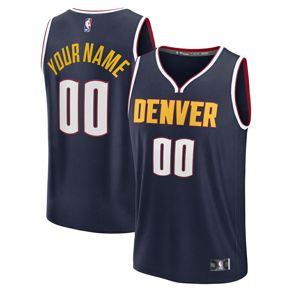 Denver Nuggets Youth Fast Break Custom Replica Jersey sale - Navy sale - Icon Edition outlet