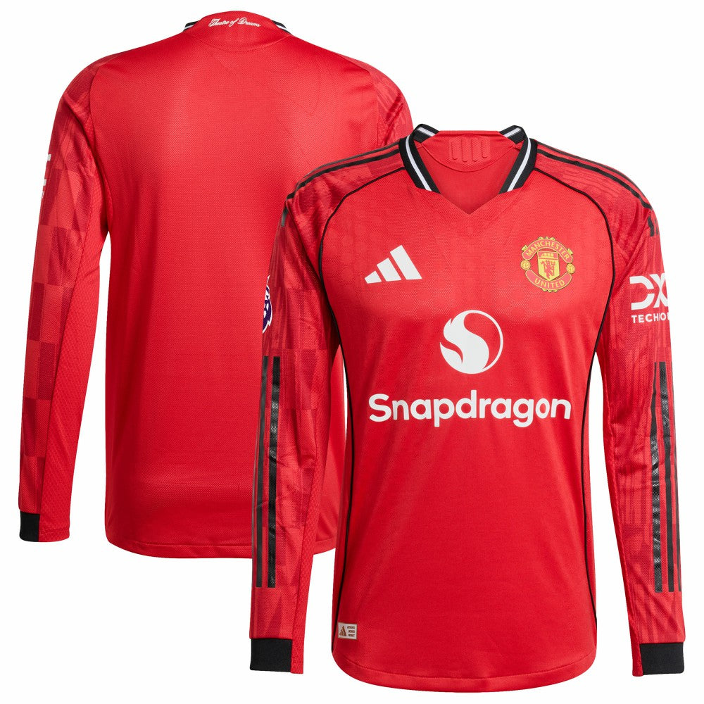 Manchester United Home 2025/26 Player Long Sleeve Jersey - Red online