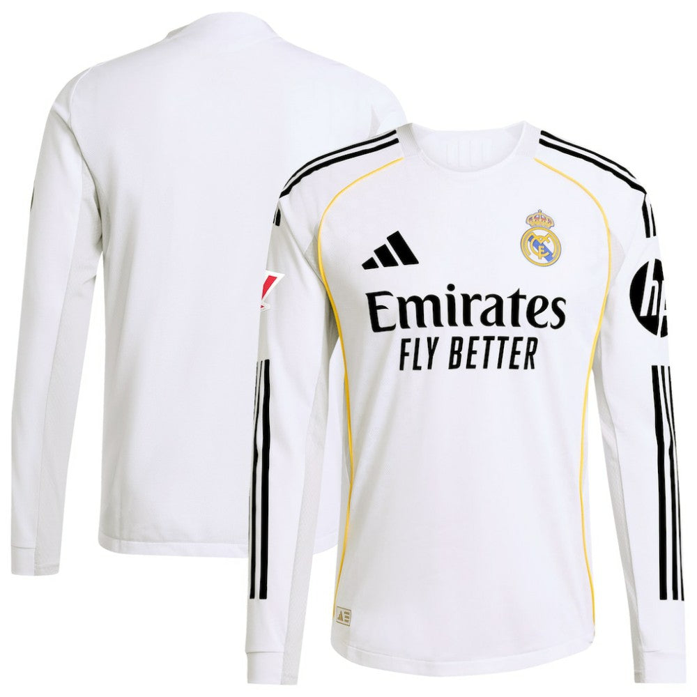 Real Madrid 2025/26 Home Long Sleeve Jersey - White cheap