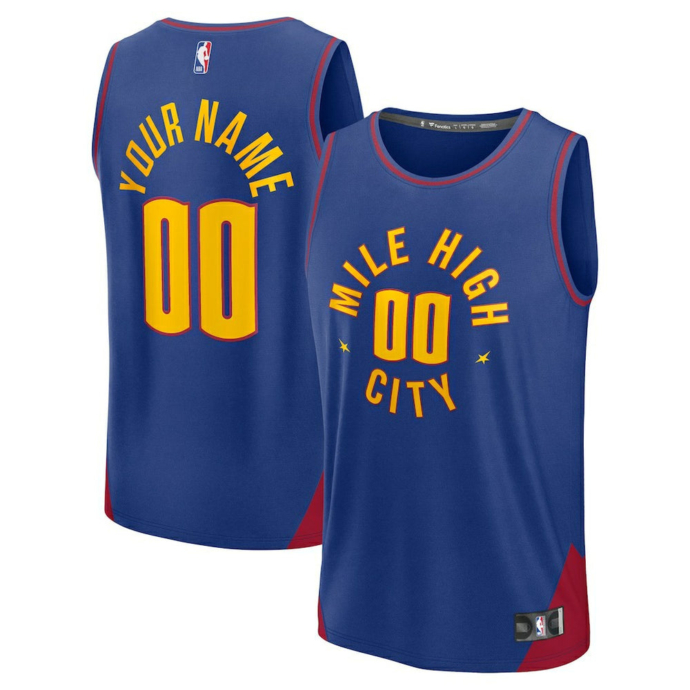Denver Nuggets Youth Fast Break Custom Replica Jersey sale - Blue sale - Statement Edition discount