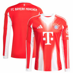 Bayern Munich 2025/26 Home Replica Long Sleeve Jersey - Red discount