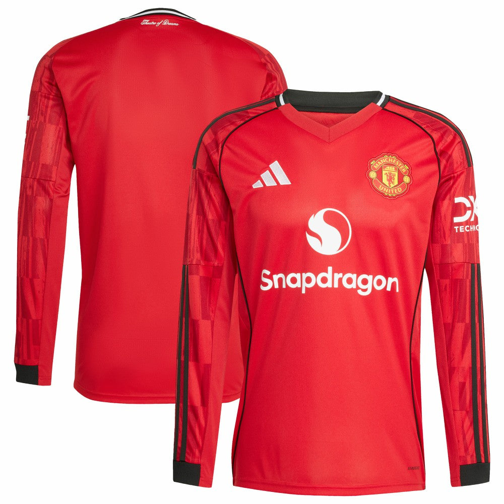 Manchester United Home 2025/26 Replica Long Sleeve Jersey - Red for sale
