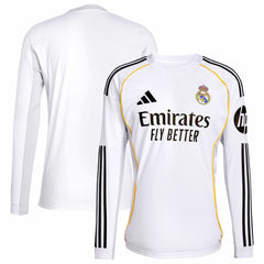 Real Madrid 2025/26 Home Replica Long Sleeve Jersey - White shop