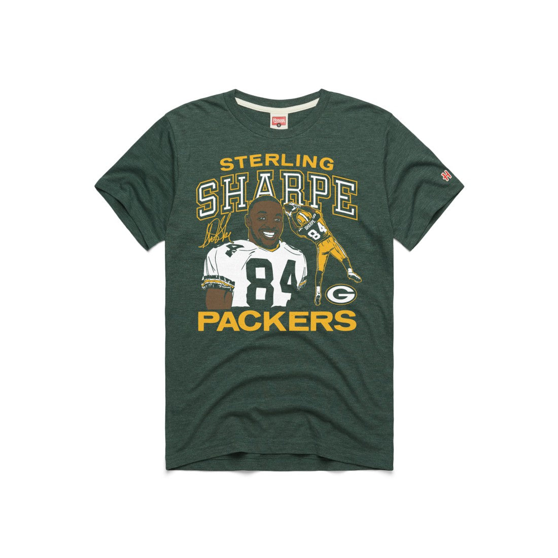 Sterling Sharpe Green Bay Packers Homage Unisex HOF Player Graphic Tri-Blend T-Shirt - Green cheap