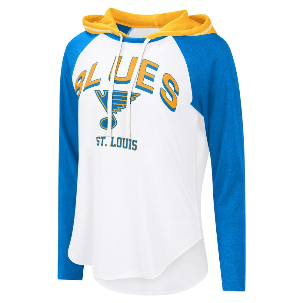 St. Louis Blues G-III 4Her by Carl Banks Women's MVP Hooded Long-Sleeve T-Shirt - White T-shirts