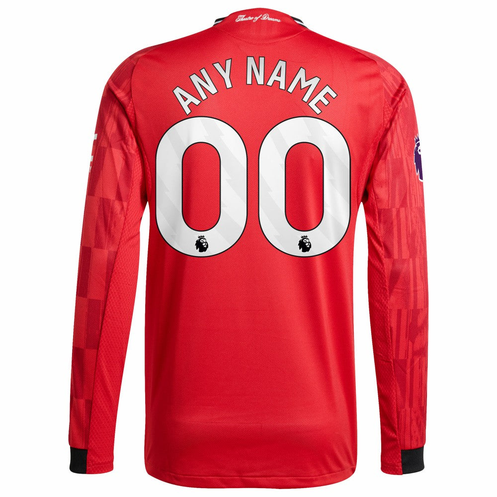 Manchester United Home 2025/26 Custom Long Sleeve Jersey - Red online