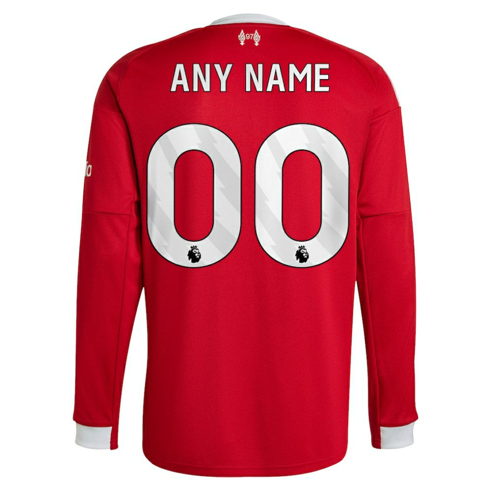 Liverpool 2025/26 Home Custom Replica Long Sleeve Jersey - Red outlet