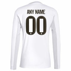 Real Madrid 2025/26 Home Replica Long Sleeve Custom Jersey - White on sale