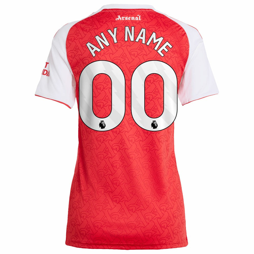 Arsenal Women's 2025/26 Home Replica Custom Jersey - Red cheap
