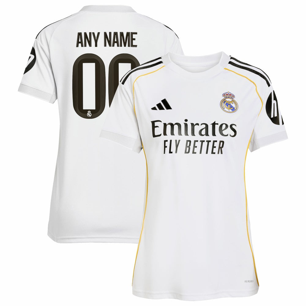 Real Madrid Women's 2025/26 Home Replica Custom Jersey - White sale