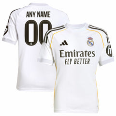Real Madrid Youth 2025/26 Home Replica Custom Jersey - White discount