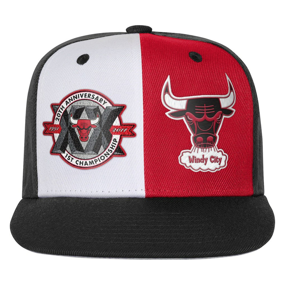 Chicago Bulls Youth 20th Anniversary Duo Front Snapback Hat - Black discount