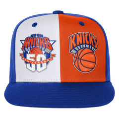 New York Knicks Youth 50th Anniversary Duo Front Snapback Hat - Blue discount