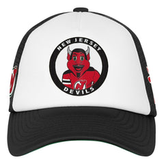 New Jersey Devils Mitchell & Ness Youth Mascot Adjustable Trucker Hat - White Jerseys