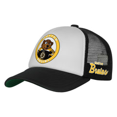 Boston Bruins Mitchell & Ness Youth Mascot Adjustable Trucker Hat - White Hats