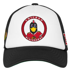 Chicago Blackhawks Mitchell & Ness Youth Mascot Adjustable Trucker Hat - White Hats