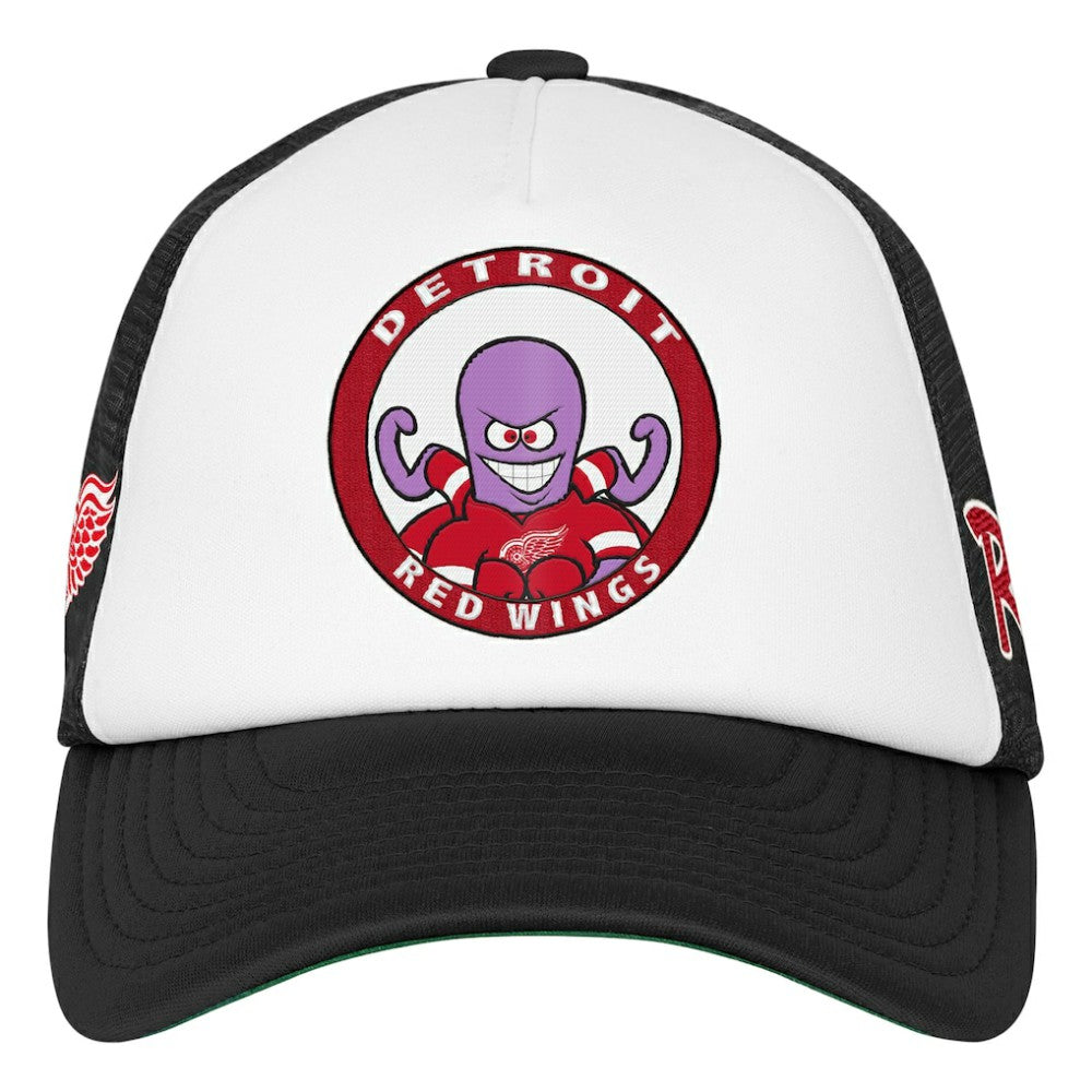 Detroit Red Wings Mitchell & Ness Youth Mascot Adjustable Trucker Hat - White Hats