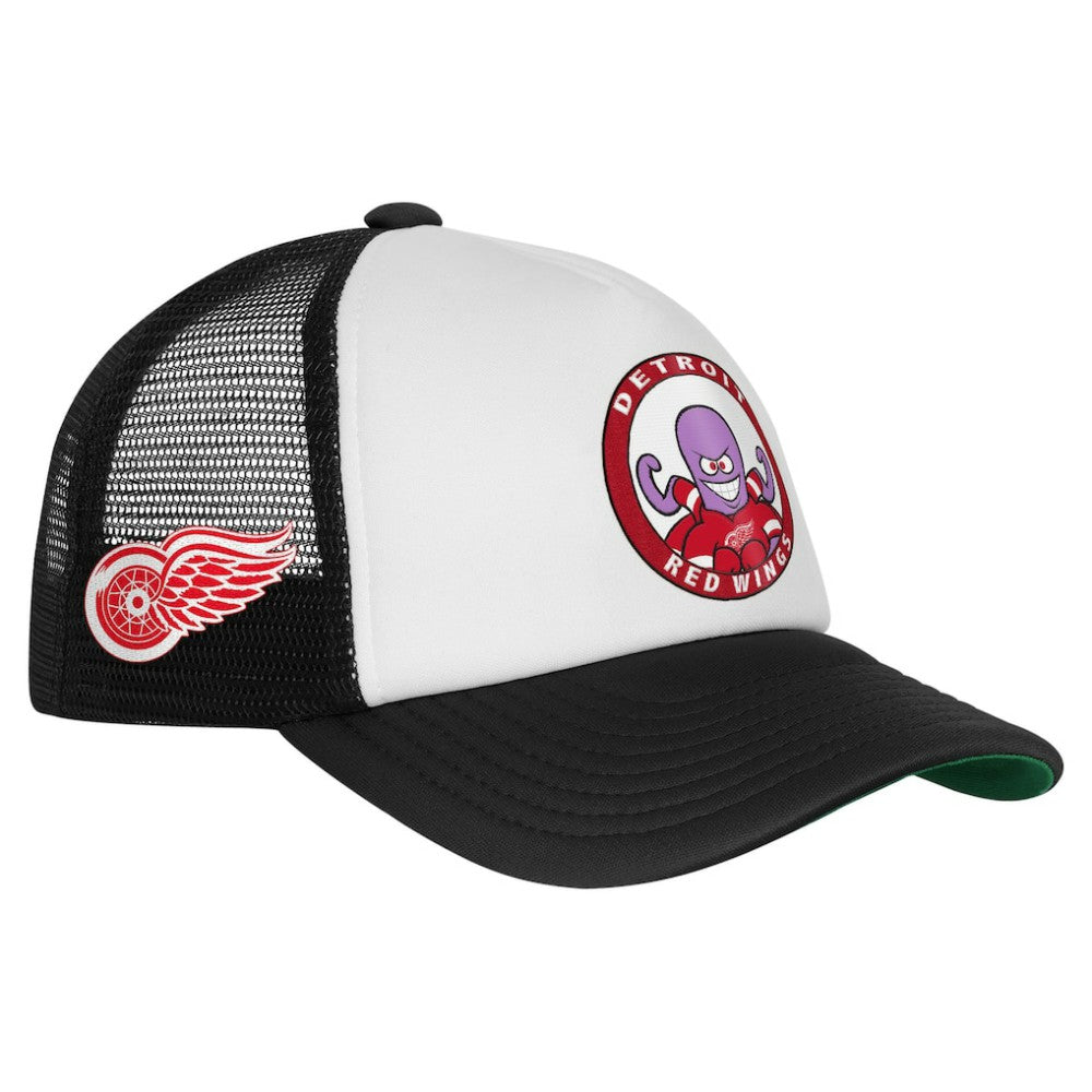 Detroit Red Wings Mitchell & Ness Youth Mascot Adjustable Trucker Hat - White Hats