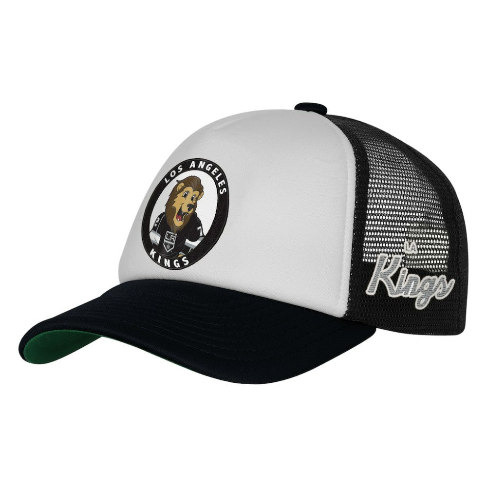 Los Angeles Kings Mitchell & Ness Youth Mascot Adjustable Trucker Hat - White Hats
