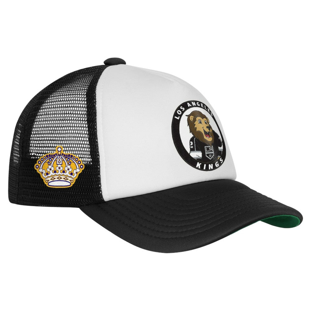 Los Angeles Kings Mitchell & Ness Youth Mascot Adjustable Trucker Hat - White Hats