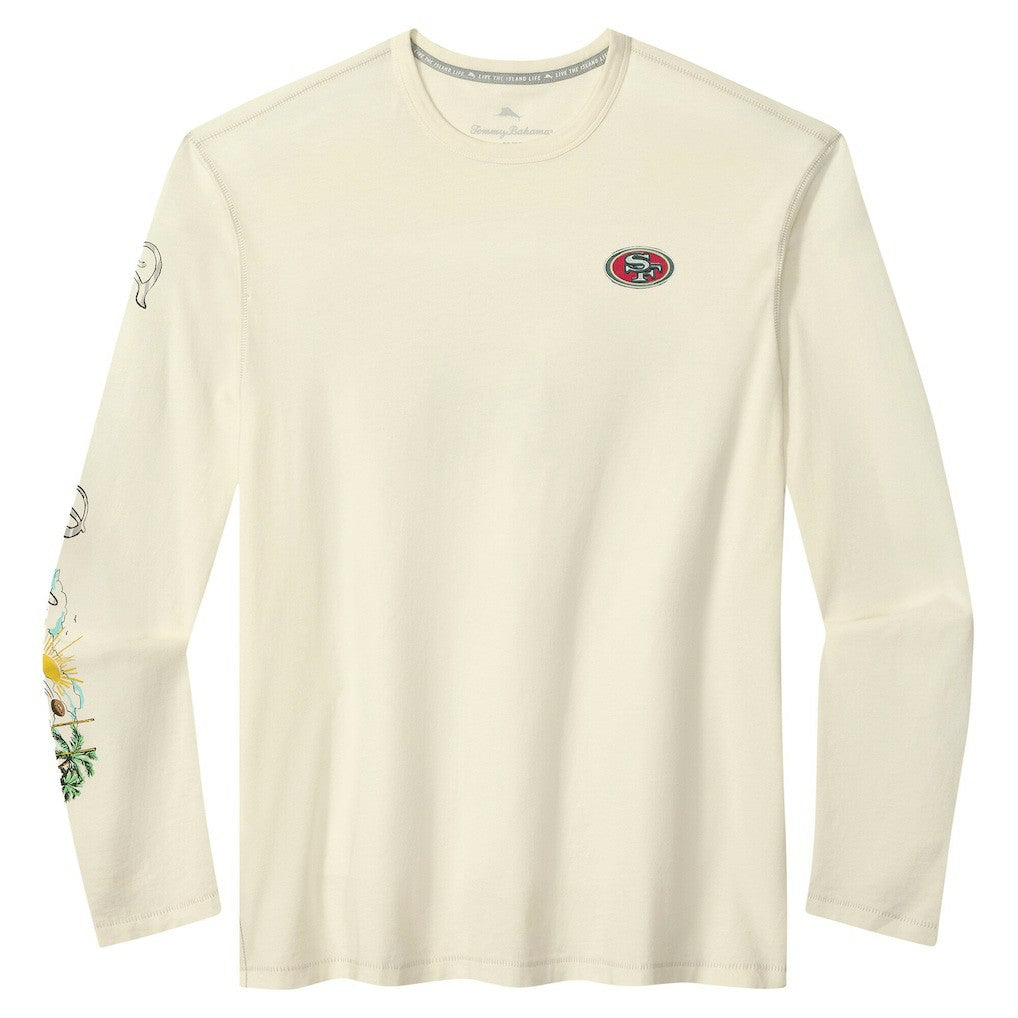 San Francisco 49ers Oasis Endzone Lux Long Sleeve T-Shirt - Cream on sale