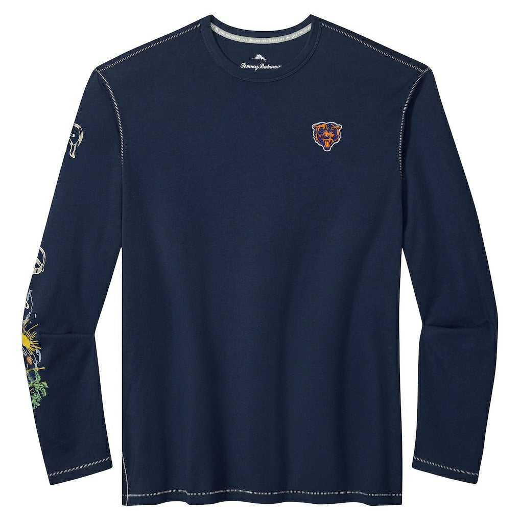 Chicago Bears Oasis Endzone Lux Long Sleeve T-Shirt - Navy online