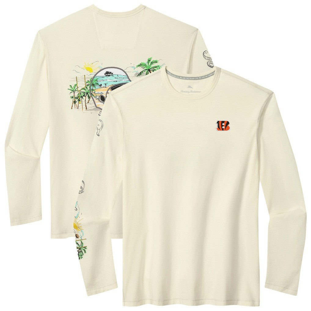 Cincinnati Bengals Oasis Endzone Lux Long Sleeve T-Shirt - Cream sale
