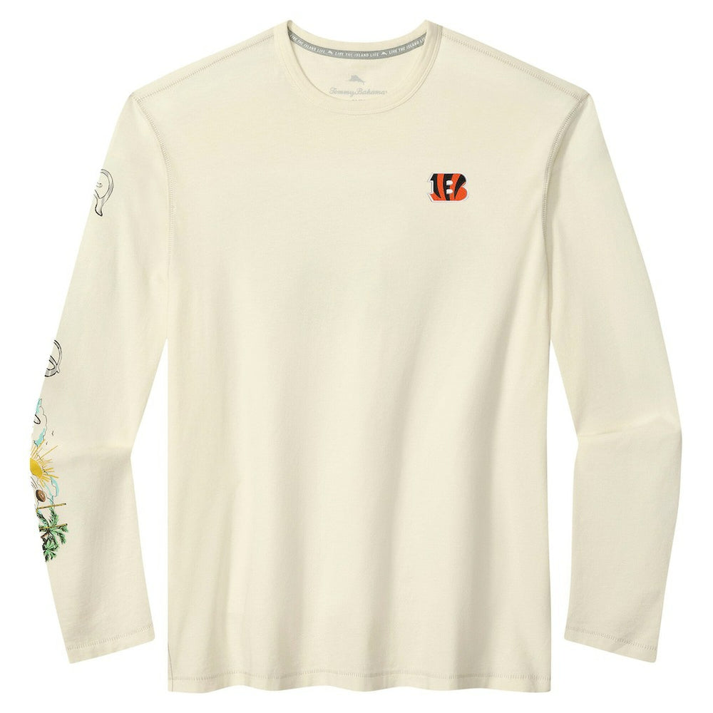 Cincinnati Bengals Oasis Endzone Lux Long Sleeve T-Shirt - Cream sale