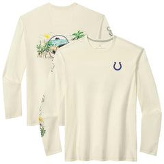Indianapolis Colts Oasis Endzone Lux Long Sleeve T-Shirt - Cream for sale