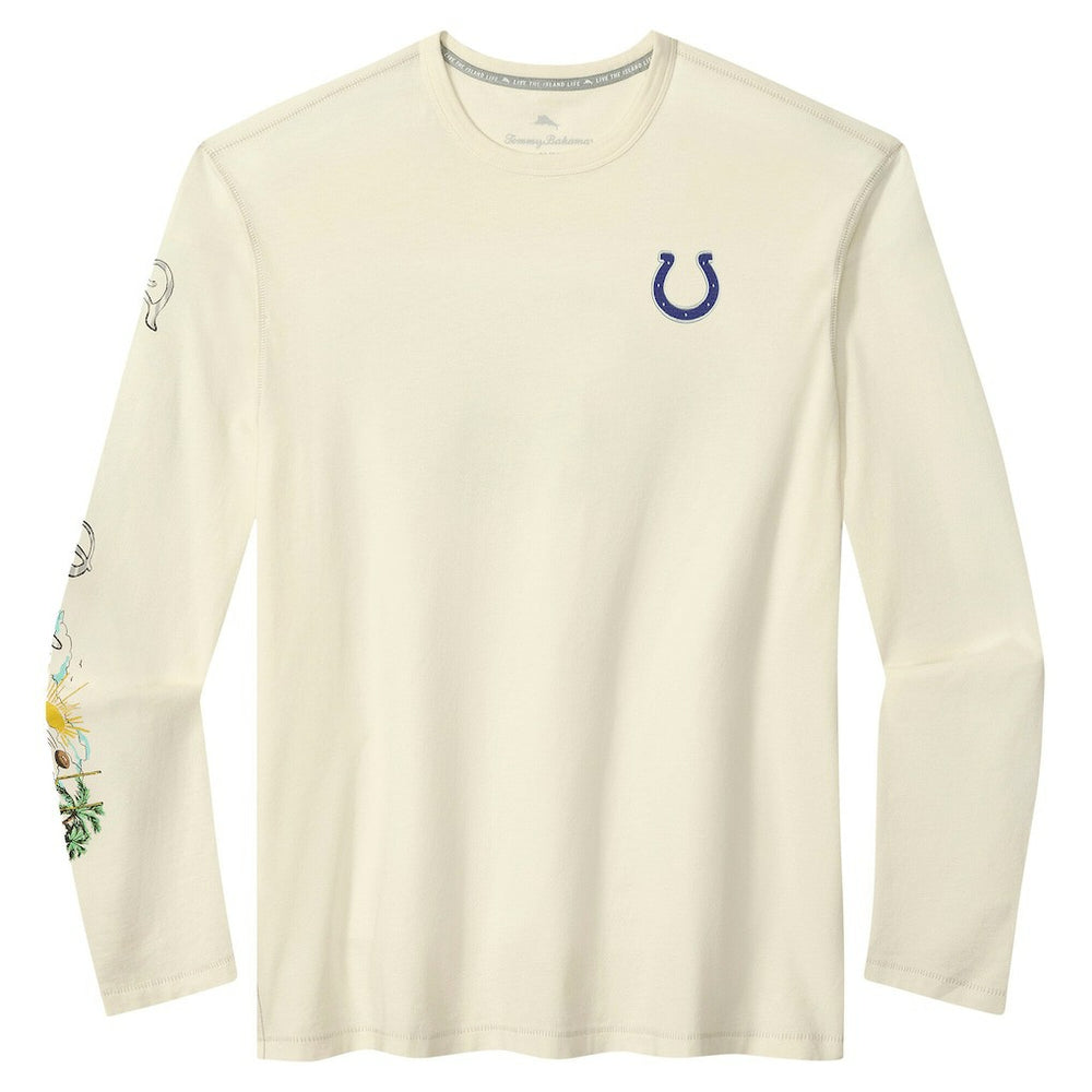 Indianapolis Colts Oasis Endzone Lux Long Sleeve T-Shirt - Cream for sale