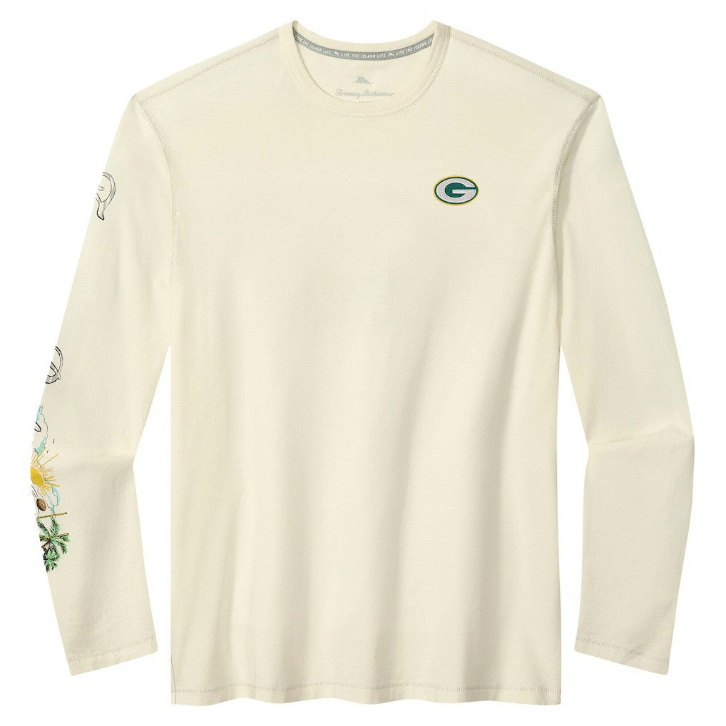 Green Bay Packers Oasis Endzone Lux Long Sleeve T-Shirt - Cream outlet