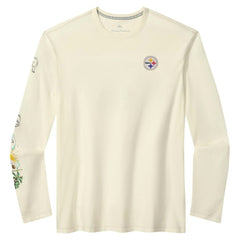 Pittsburgh Steelers Oasis Endzone Lux Long Sleeve T-Shirt - Cream for sale