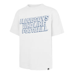 Los Angeles Chargers '47 Unisex I Love Guys Who Like Football Foundation T-Shirt - White online