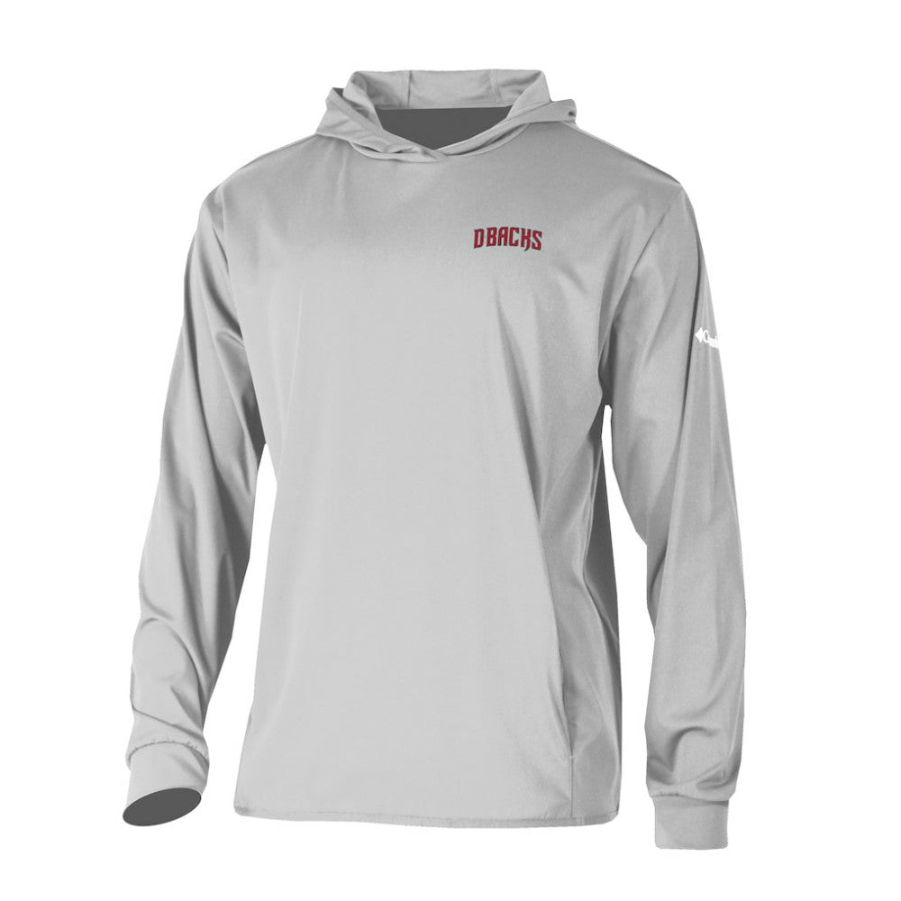 Arizona Diamondbacks Long Drive Pullover Hoodie Gray
