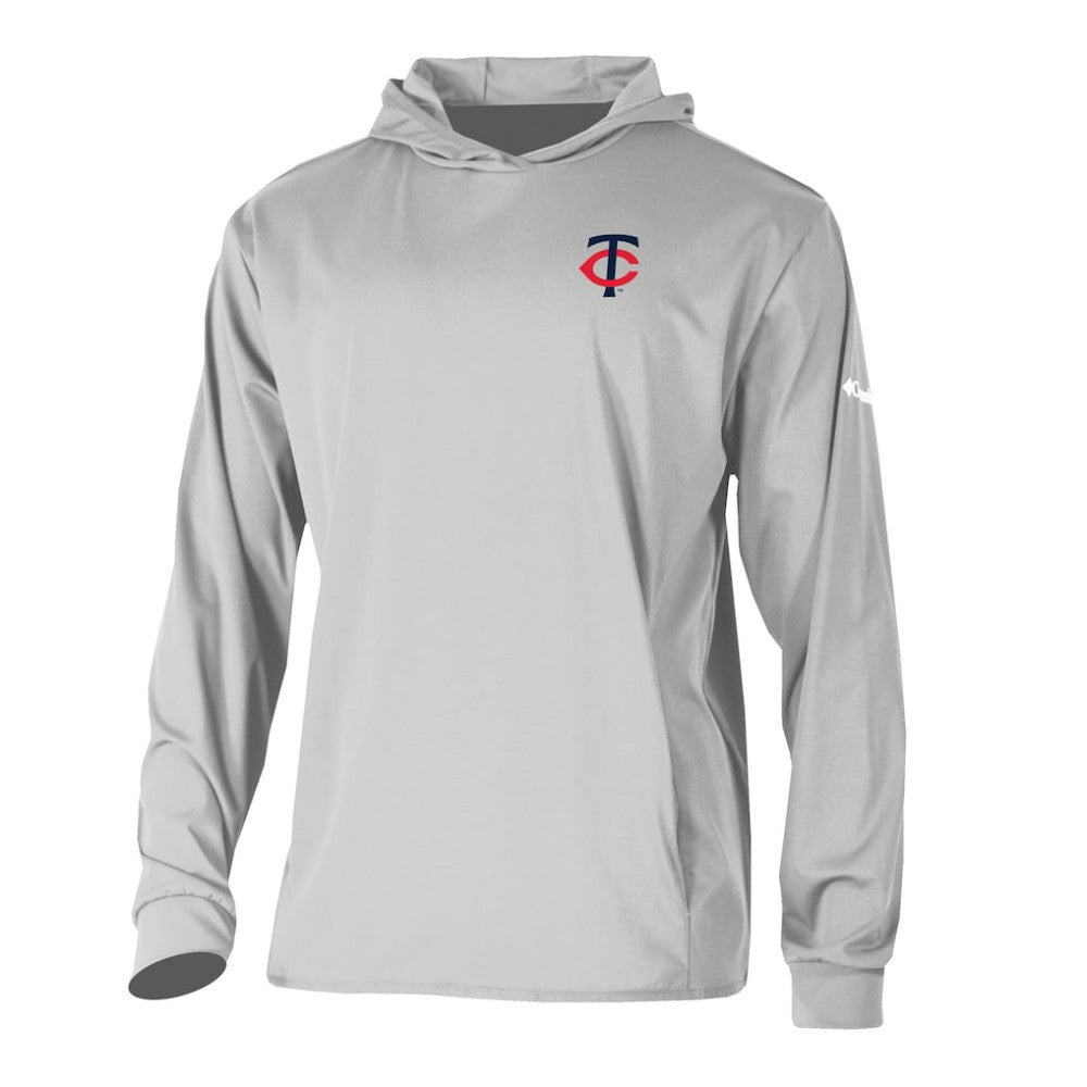 Minnesota Twins Long Drive Pullover Hoodie Gray