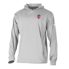 Minnesota Twins Long Drive Pullover Hoodie Gray