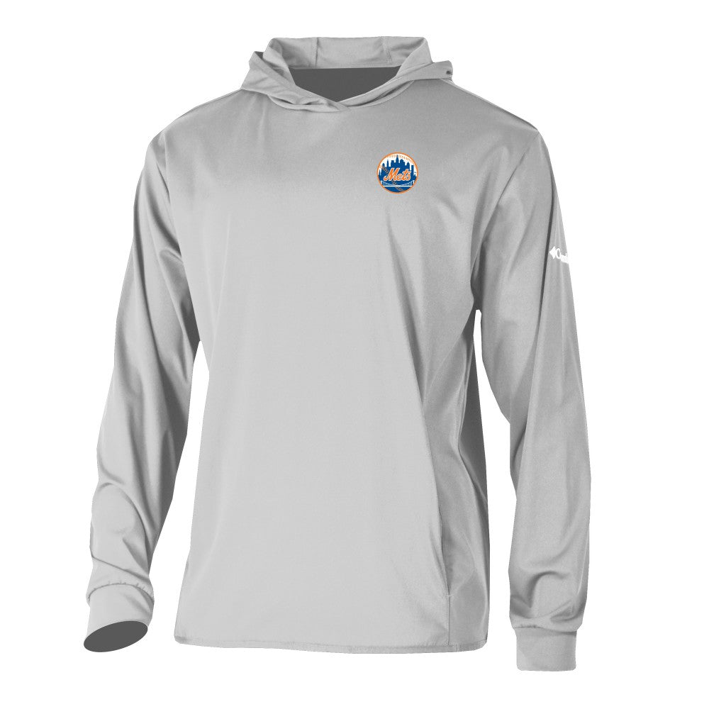 New York Mets Long Drive Pullover Hoodie Gray